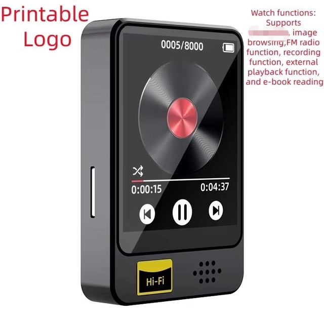 Factory HiFi MP3 Player BT 5.2 Built-in Speaker FM Radio E-book Video Recorder Support 128GB TF Card Portable Music Player