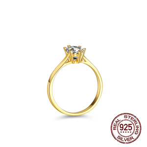 Anello Nuziale <span class=keywords><strong>da</strong></span> Donna in <span class=keywords><strong>Argento</strong></span> Sterling 925 Placcato Oro 18k con Zirconia Cubica Taglio Marquise, Accessorio per Abito <span class=keywords><strong>da</strong></span> <span class=keywords><strong>Sposa</strong></span> di Alta Gioielleria - Product Image 5