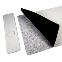 Tapis de bureau à chargement sans fil - Tapis de souris en cuir PU imperméable avec chargeur magnétique pour clavier et téléphone