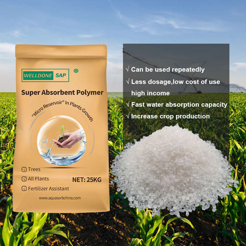 WELLDONE Biologisch abbaubares Hydro gel pulver de Kalium poly acrylat Birke SAP Super Absorbent Polymer für die Landwirtschaft Preis