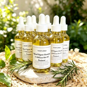 Huile de croissance capillaire biologique à la rose musquée et à l'hibiscus, soin nourrissant du cuir chevelu, marque privée, logo personnalisé - Product Image 1