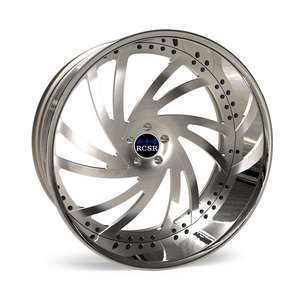 RCSR Deep Dish Multi- <strong>Spokes</strong> 18-22 24 26 Inch Rims Rose Gold with Chrome Polish Lip Custom <strong>Wheels</strong> Rims for Chevrolet - Product Image 4
