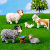 Miniatur-Merino-Schaf-Figuren Realistische Bauernhof-Tierfiguren Plastik-Schaf-Spielzeuge für Geburtstag Weihnachten Geschenk