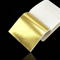 Papier peint imitation or taïwanais 9x9 cm, feuille d'or B, pour décoration d'ongles, meubles, plafonds, cadres photo, art, faux feuille d'or