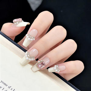 Nouvelle conception, vente en gros, <span class=keywords><strong>ongles</strong></span> press-on 100% faits à la main, <span class=keywords><strong>prix</strong></span> bas, nouveaux <span class=keywords><strong>ongles</strong></span> avec strass, <span class=keywords><strong>ongles</strong></span> artificiels pour filles - Product Image 3