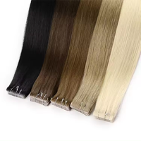 Ruban blond invisible en extension de cheveux 100 humains sans couture Kinky Straig Double Drawn brut indien brésilien