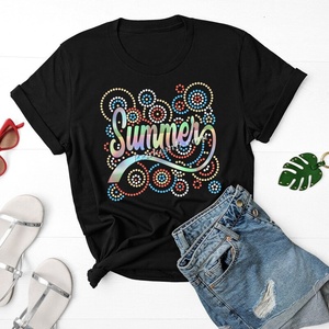 ต้นปาล์มส่องแสงเป็นประกายระยิบระยับแบบกำหนดเองและแบบรีดติดด้วยคริสตัลลวดลายฮอตแก้ไขริมชายหาดเขตร้อนต้นปาล์มถ่ายโอนพลอยเทียม - Product Image 6