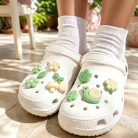 3D PVC Cartoon Schoen Charms voor Tuinschoenen DIY Zachte Bloem Fruit Clog Decoratie Cadeaus