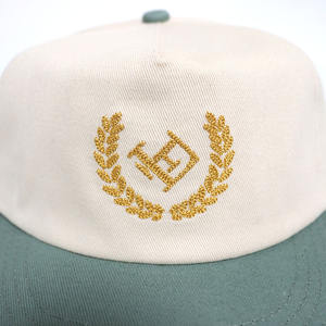 도매 맞춤형 로우 프로파일 고품질 코튼 트윌 올드스쿨 빈티지 비정형 플랫 브림 아웃도어 스냅백 아빠 모자 - Product Image 5