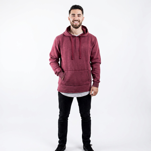 500 GSM Custom Heavyweight Pullover Vintage Washed Hoodies and Sweatshirts Custom Plus Size <b>Men</b> Acid Wash Zip up Hoodie - Product Image 1