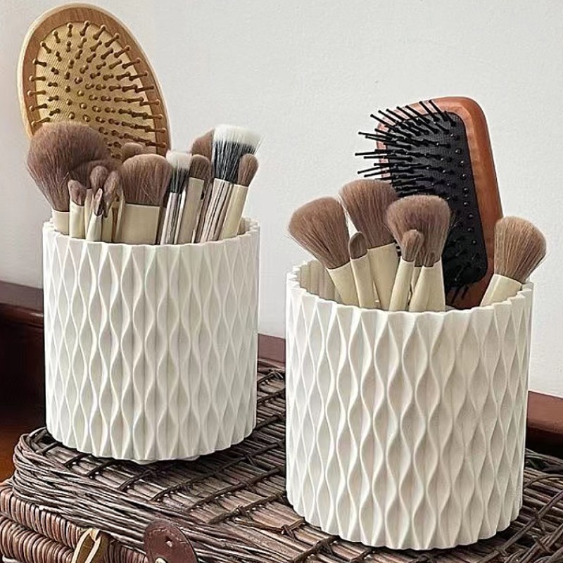 Cylindre de rangement rotatif blanc [Pack de 2]