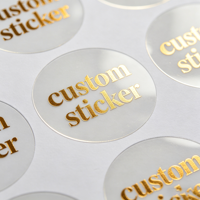 Autocollants circulaires personnalisés en feuille d'or avec étiquettes transparentes personnalisées, adaptés aux étiquettes de décoration biochimique
