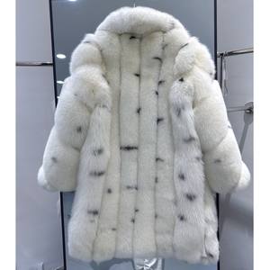 Куртка с мехом из натурального белого меха - Product Image 2