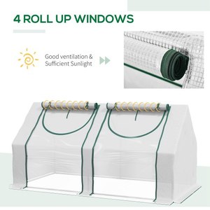 Invernadero Portátil con Estructura de Acero Inoxidable, Cubierta de PVC Resistente al Agua y a los Rayos UV, Campana de Jardín - Product Image 2