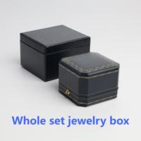 Caja de Anillo Rígida de Lujo Personalizada, Color Azul Marino, Impermeable y Ecológica, con Cierre Magnético (OEM)