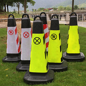 Pas de cône carré de stationnement, cône de route en plastique cône de crème glacée, outils d'avertissement spéciaux pour l'anneau de levage espace de stationnement - Product Image 2
