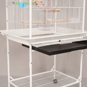 Grande Gabbia per Uccelli Bianca |   Allevamento di pappagalli in famiglia europeo-americana |   Stile minimalista |   Interazione Spaziosa con Volo e Visione Facilitata - Product Image 3