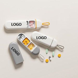 Custom logo 3 Compartments Medicine Box Portable Weekly Colorful Pill Organizer Small Plastic Travel Pill Box