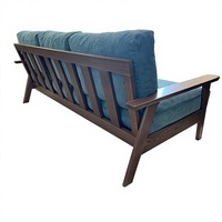 Ensemble de canapés Chesterfield modernes personnalisés avec un design japonais en bois massif de luxe pour le salon
