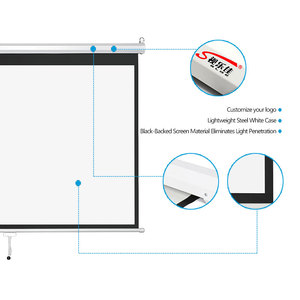 <span class=keywords><strong>Écran</strong></span> de projection manuel de 100 pouces, résolution 4K, PVC, cinéma maison, style 3D, tissu blanc mat, format 16:9 - Product Image 3