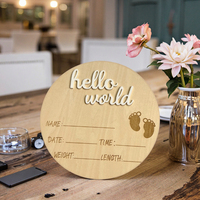 Décorations de scène d'anniversaire de bébé, annonces de nouveau-né Hello World, cadeaux de douche de bébé