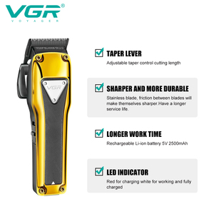 ใบมีด BLDC สำหรับผู้ชายแบบมืออาชีพสำหรับปัตตาเลี่ยน V-135 vgr แบบชาร์จไฟได้สแตนเลสสตีลสำหรับใช้ในบ้าน - Product Image 5
