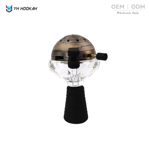 Accessoires de chicha portables personnalisables en gros, grand modèle en aluminium, écologiques, durables, avec éclairage LED, Shisha - Product Image 1