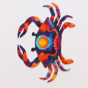 Nueva Escultura de Pared Art <span class=keywords><strong>Deco</strong></span> con Forma de Cangrejo de Hierro para Decoración del Hogar, Uso en Interiores y Exteriores - Product Image 3