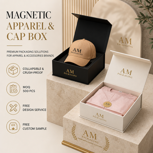 Custom Reusable Eco-Friendly Self-Erecting Magnetic Closure Gift <b>Boxes</b> for Baseball Caps & Clothes Packaging - Product Image 1