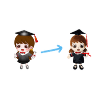 Poupée douce en peluche jouets personnalisés poupées en peluche garçon avec vêtements et écouteurs casque jouet fabricant Anime peluche animal personnalisé
