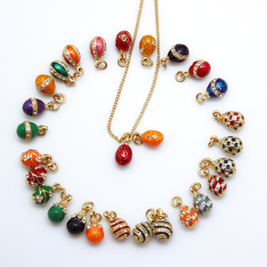 Shinnygits-<span class=keywords><strong>Colgante</strong></span> de <span class=keywords><strong>huevo</strong></span> pintado a mano para mujer, joyería esmaltada, regalo de Pascua - Product Image 1