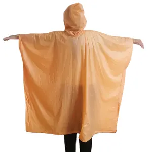Promotional gifts cheap price pvc eva eco-friendly fabric rain coat waterproof hooded pvc rain poncho raincoat