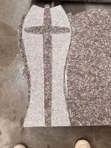 Белый гранитный надгробный памятник из Цзилиня — памятник в форме креста с индивидуальной гравировкой - Product Image 4