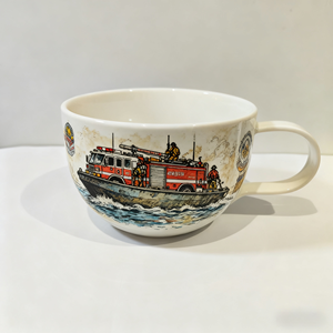 Tasse à <span class=keywords><strong>café</strong></span> en céramique personnalisée faite à la main-Motif d'avion amphibie de lutte contre les incendies-Idéal pour les cadeaux - Product Image 2