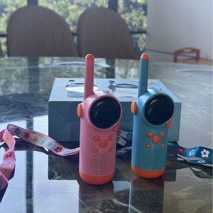 Children's Walkie Talkie 3km Range Anti Interference Plastic Mini Pager For Outdoor <b>Parent</b> Child Play Blue And Pink - Product Image 1