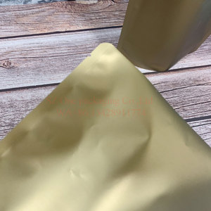 Bolsa de plástico con cremallera para alimentos, material laminado, acabado mate, color dorado - Product Image 2