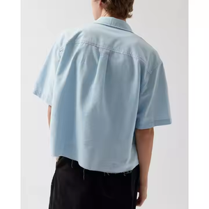 <span class=keywords><strong>Camisa</strong></span> <span class=keywords><strong>blanca</strong></span> de nuevo diseño para <span class=keywords><strong>hombre</strong></span> con logotipo personalizado, <span class=keywords><strong>camisa</strong></span> informal cómoda de verano transpirable de manga corta con bolsillo de un solo botón - Product Image 6