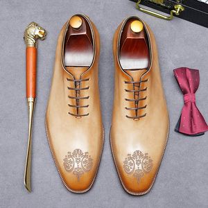 Zapatos Formales de Negocios para Hombre, de Piel Vacuna, Hechos a Mano, Estilo Oxford Británico, con Cordones, Antideslizantes, Transpirables y Ligeros para Oficina - Product Image 2