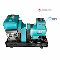 Groupe électrogène diesel à cadre ouvert monocylindre refroidi par eau, accouplement direct, 50Hz, alternateur 100% cuivre pour usage de secours