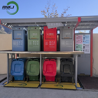Système de collecte et de tri des déchets souterrains à énergie solaire RNKJ, station de collecte intelligente enterrée avec levage hydraulique