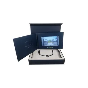 En yeni video kitapçığı CMYK baskı 7 inç Video kitapçığı, Video hediye kutusu reklam için