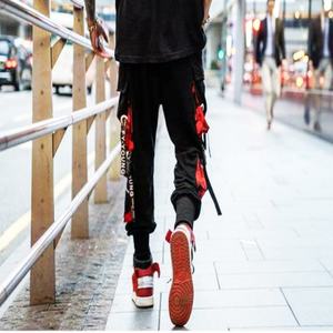 กางเกงคาร์โก้ของผู้ชายกางเกงคาร์โก้เข้ารูปกางเกงคาร์โก้แนวยุทธวิธีสำหรับไปคลับดีไซน์ใหม่ - Product Image 5