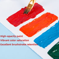 Peinture acrylique non toxique en bouteille, ensemble de peinture acrylique, Acrylfarbe 500ml, haute qualité, 24 couleurs, peinture acrylique colorée