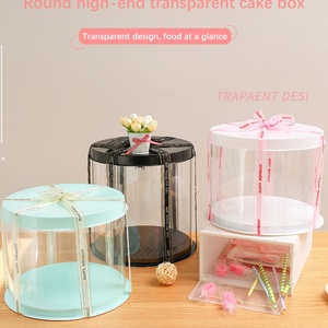 Clear Cake <b>Box</b> Food <b>Gift</b> Package Wedding Round - Product Image 4