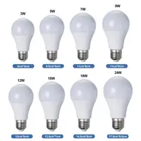 Campioni gratuiti lampadina a led materia prima 5W 7W 9W 12W 15W 18W 24W A60 skd/ckd lampadina a led lampada di illuminazione