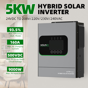 <span class=keywords><strong>Onduleur</strong></span> hybride SUNEX 5 kW 24 V 5000 W 230 V MPPT à onde sinusoïdale pure avec Wi-Fi intégré pour la <span class=keywords><strong>maison</strong></span> - Product Image 2