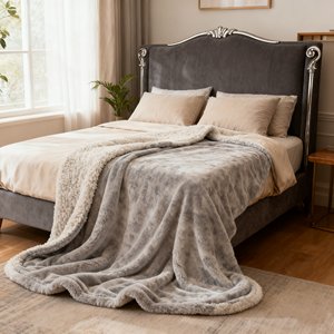 شعار مخصص بطانية صوف للبالغين لينة قابلة للغسل الفانيلا للسرير الأزواج الحميمة للماء رمي دفقة مقاومة - Product Image 4
