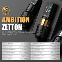 Ambitieus Zetton 3.5mm/4.0mm slaglengte borstelloze motor professionele draadloze tatoeagepenmachine met 34mm/42mm grip voor body art