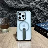 360 °   Étui de téléphone magnétique rotatif pour iPhone 17 16 Pro Max, coque rigide mate givrée avec support, protection antichoc