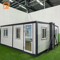Maisons préfabriquées compactes et faciles à transporter, Tiny House 720, maison conteneur extensible avec chambre, style moderne
